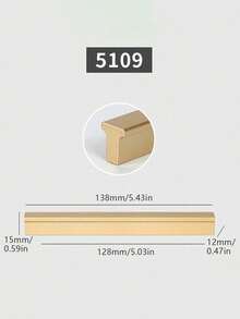 1 cái tay nắm tủ mạ vàng, hợp kim nhôm, tay nắm tủ bếp, tay kéo ngăn kéo, phụ kiện cửa phòng, đồ nội thất - Vàng - Xem 13