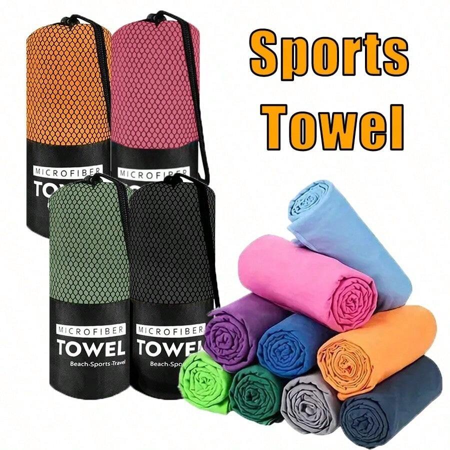 1 Pack Quicke Dnying Microfiber Sports Towel, Beach Towe, Bath Towe,Sweat-Absorbent Skin-Fiendly And Breathable Towel- Best For Sports,Fitnes, Yoga,Swimming And Camping