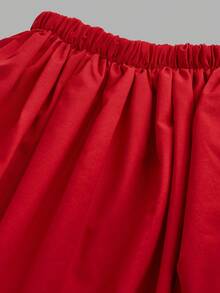 少女休闲樱桃印花白色T恤和碎花裙两件套 - 紅白色 - 查看 5