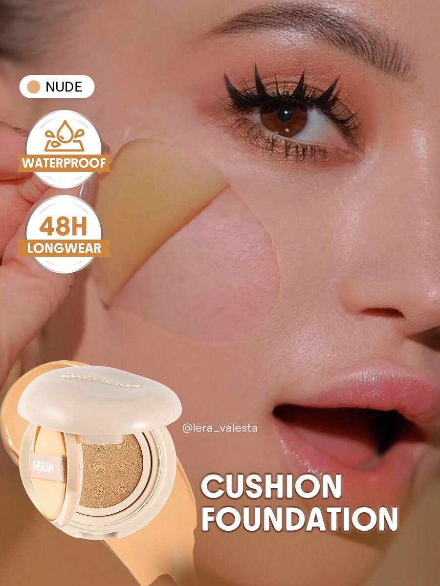 SHEGLAM Lock & Go Long-Lasting 氣墊粉餅-Nude 品牌 美容 化妝 化妝品 適合女性與女孩 完美搭配夏季春季 Y2K 時尚 流行 生日 母親節禮物 假期 派對準備就緒 最佳顏色 - 裸色 - 查看 1