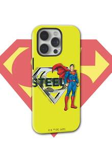 SUPERMAN X SHEIN Superman This "Cartoon Animation" Two-In-One Film Phone Case Is Made Of TPU+PC Material And Has A Shockproof And Matte Finish. The Exquisite Printed Patterns Effectively Protect Your Apple 14/15,16/17 Pro Max Phone. - Multicolor - View 1