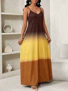 SHEIN Lady Đầm maxi rộng thùng thình màu xanh dương cho nữ, kiểu boho, hở lưng, thích hợp cho sinh nhật & sự kiện, lễ hội, du lịch, thời trang nữ boho/bohemia/boho, áo cổ yếm, trang phục nữ châu Phi, đầm nữ mùa hè, đầm nhiệt đới, hàng mới về, đầm nữ, đầm đi biển, đầm lễ Phục sinh, trang phục lễ Phục sinh cho nữ. - Nhiều màu - Xem 7