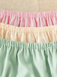 SHEIN Souflis 3件套幼儿男童休闲可爱百搭短裤 - 彩色 - 查看 4