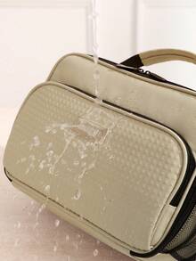 1 Túi đựng cơm trưa cách nhiệt dung tích lớn, chất liệu polyester chống thấm nước và chống rò rỉ, mềm mại, dành cho người lớn, có khóa kéo, thiết kế mở bên hông sáng tạo, quai xách đơn phía trên, hình vuông chữ nhật. - Nhiều màu - Xem 3