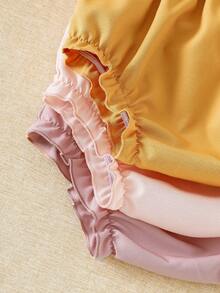 SHEIN Souflis 3件套男婴休闲可爱百搭短裤套装 - 彩色 - 查看 6