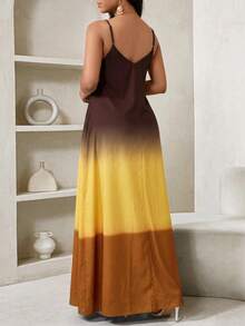 SHEIN Lady Đầm maxi rộng thùng thình màu xanh dương cho nữ, kiểu boho, hở lưng, thích hợp cho sinh nhật & sự kiện, lễ hội, du lịch, thời trang nữ boho/bohemia/boho, áo cổ yếm, trang phục nữ châu Phi, đầm nữ mùa hè, đầm nhiệt đới, hàng mới về, đầm nữ, đầm đi biển, đầm lễ Phục sinh, trang phục lễ Phục sinh cho nữ. - Nhiều màu - Xem 2