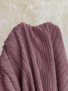 Soleia 新款度假风单肩修身迷你连衣裙，波西米亚风，度假风，秋季女装，复古风，假日风 - 紅木色 - 查看 7