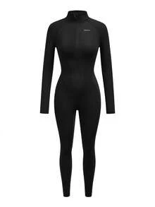 Powerista Women's Casual Sports Zip-Up Long Sleeve Jumpsuit - Multicolor - View 5