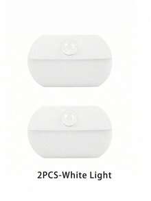 Motion Sensor Light Indoor Led Night Light Stick On Nightlight Battery Operated Lights For Hallway Stair Bathroom Closet Bedroom (AAA Battery Not Included),1/2/3pcs - White - View 14