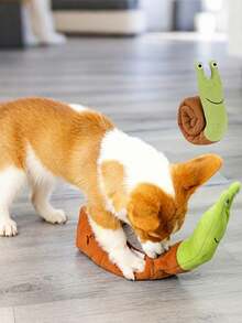 全新狗狗吱吱叫玩具宠物嗅探器毛绒蜗牛玩具储藏食物出牙益智狗狗玩具互动狗狗益智玩具喂食器宠物用品 - 彩色 - 查看 7