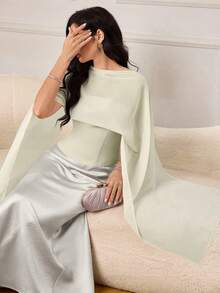 Modelyn Áo hai dây lửng bằng vải chiffon dành cho nữ, ôm eo, gợi cảm và thanh lịch. - màu xanh lá - Xem 5