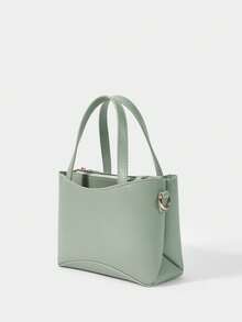 SHECARRY Borsa da donna di piccole dimensioni, di colore marrone scuro, delicata, adatta per l'uso quotidiano - verde tenero - Visualizzare 2