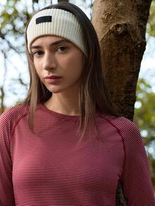 In My Nature 女士条纹插肩长袖圆领户外T恤 - 彩色 - 查看 4