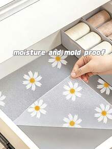 1 Roll Of High-Quality Anti Slip Pad, Drawer Pad With Daisy Pattern, Suitable For - Multicolor - View 3
