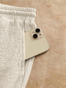 HIMLAND 男士梭织休闲日常年轻商务纯色裤 - 杏色 - 查看 5