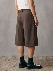 SWAVVY Men's Casual Straight Loose Fit Summer Versatile Denim Shorts - Brown - View 4