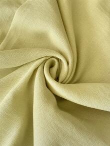 Roveilla Completo elegante da donna in stile lino-bambù con top senza maniche e gonna lunga, adatto per lavoro, casual, vacanza, tè pomeridiano, abito Filipiniana moderno color giallo pallido per eventi e occasioni speciali. Abito estivo coordinato elegante color limoncello per le donne. - Giallo chiaro - Visualizzare 7