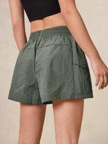 OutZeal Women Outdoor Shorts Summer Hiking Camping Water-Resistant Lightweight Color-Blocked Design With Multi Pockets - Army Green - View 7