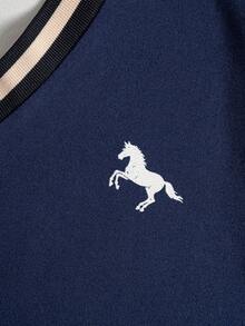 男童绅士风Polo衫和休闲短裤套装（2件套），夏季 - 彩色 - 查看 3