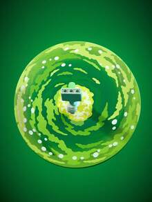 Rick and Morty X SHEIN 4 In Creative Silicone Hot Cup Covers, Dustproof, Suitable For Various Cup Shapes - Green - View 4