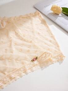 PetitDoll paquete de 3 bragas con encaje y malla con estampado de corazones para tallas grandes - Multicolor - Ver 6