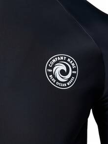 Manfinity VDAYZ 男士极简印花长袖防晒泳衣套装 - 彩色 - 查看 5