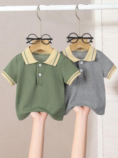 2件套男婴短袖polo衫套装