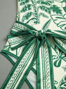 Franclia 两件套女士雪纺套装，连体裤和外套套装，沙滩度假夏季套装 - 彩色 - 查看 7