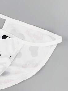 SHEIN 男士性感奶牛印花开裆丁字裤 - 彩色 - 查看 3