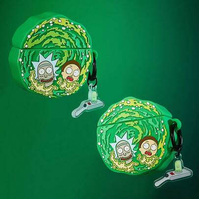 Rick and Morty X SHEIN Carcasa de auriculares Bluetooth, adecuada para AirPods Pro