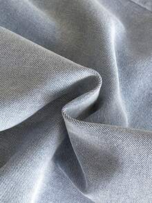 SHEIN Vintaside Kids 这款女童夏季时尚大领水洗牛仔连衣裙，适合购物、聚会、居家休闲、户外活动或度假，为您在夏季提供舒适时尚的外观。 - 淺色水洗藍 - 查看 3