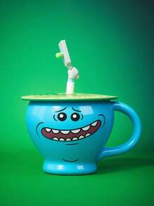 Rick and Morty X SHEIN 4 In Creative Silicone Hot Cup Covers, Dustproof, Suitable For Various Cup Shapes - Green - View 5