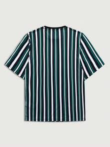 Courvante 男士條紋和字母圖案T恤 - 彩色 - 查看 2