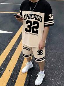 Conjunto de camisetas casuales de manga corta y cuello redondo con estampado de moda para adolescentes, versátil para el verano - Multicolor - Ver 3