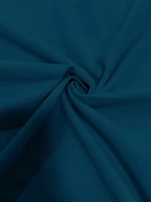 无袖圆领收腰A字撞色休闲通勤简约优雅浪漫女装 - 水鴨藍 - 查看 4