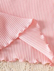 SHEIN Vintaside Kids 4 chiếc áo thun ngắn tay thêu họa tiết dễ thương, đa năng cho bé gái. - Nhiều màu - Xem 11