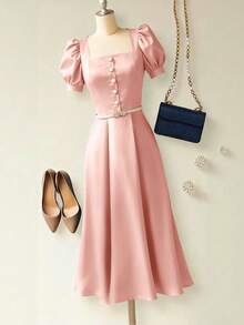 Women Midi Dresses - 羅莎 - 查看 5