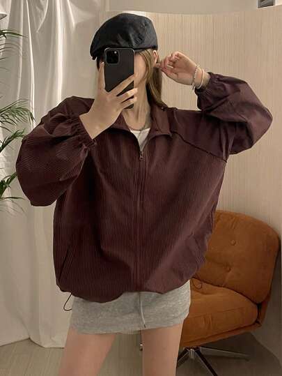 DAZY 女士休闲长袖韩版街头风常规外套