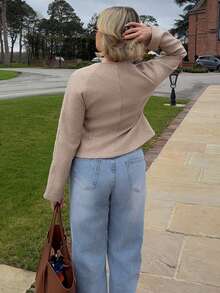 Bethéva 女士秋冬款带扣开衫外套 - 鏽棕色 - 查看 3