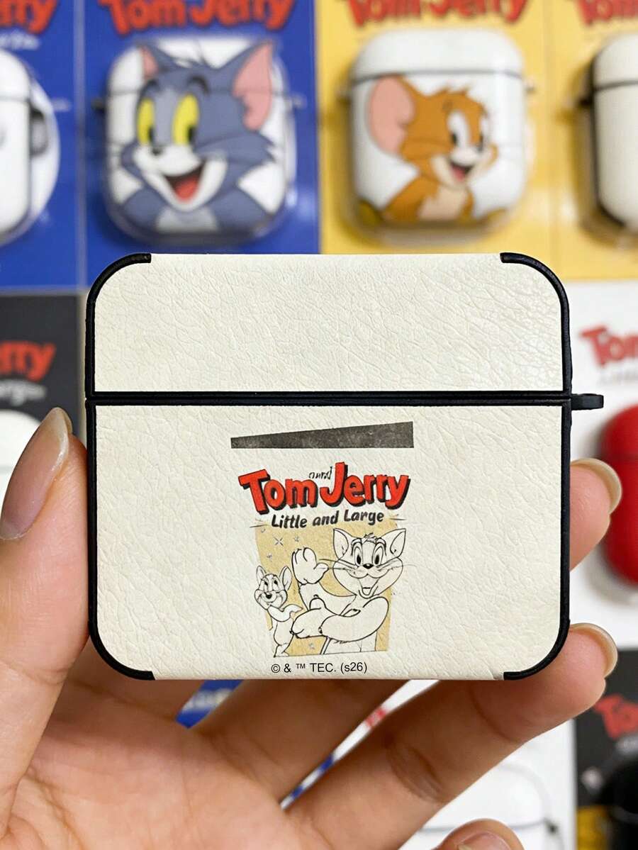 TOM & JERRY X SHEIN Tom And Jerry 耳機保護套 多功能防刮耐磨 耳機保護殼 學生必備 - 查看 1