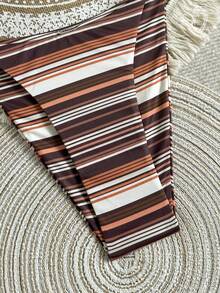 Swim Vcay Bikini de 3 piezas con parte superior de atar al cuello, tela suave estampada con cuentas y cordón ajustable - Multicolor - Ver 6