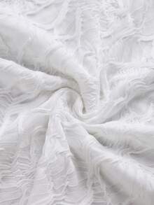 GlowEve 无袖吊带系带金属扣纹理面料修身迷你连衣裙，适合音乐节、波西米亚下午茶、夏季等场合。 - 白色 - 查看 3