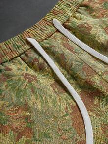 Manfinity LEGND Men's Casual Jacquard Shorts For Summer - Yellow - View 4
