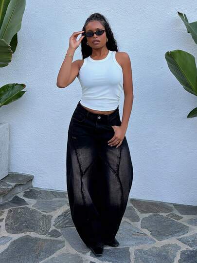 Tyla Gomez 時尚修身夏季休閒圓領背心