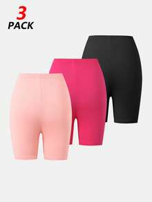 Bộ 3 chiếc quần legging đen co giãn đa năng cho bé gái, phù hợp mặc hàng ngày. - Nhiều màu - Xem 2