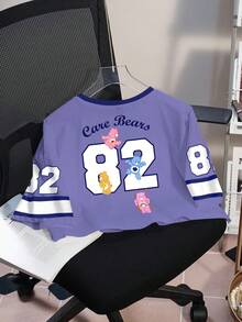 SHEIN X Care Bears X 女士短款T恤 - 白色 - 查看 2