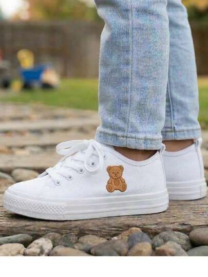 zapatillas de lona para niños y niñas lona color básico con cordones de colores bajos patos confort 100% lona excelente calidad liso 13 al 21 mx colores básicos liga negro blanco rosa oso