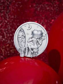 Betty Boop x SHEIN Cross-Border New Creative Cartoon Beautiful Woman Pattern Brooch, IP Joint Design, Lovely Personalized, Simple And Generous, Can Also Be Used As Bags, Wear Accessories, Suitable For Various Parties, Concerts, Festivals, Exquisite Gifts - Platinum - View 3