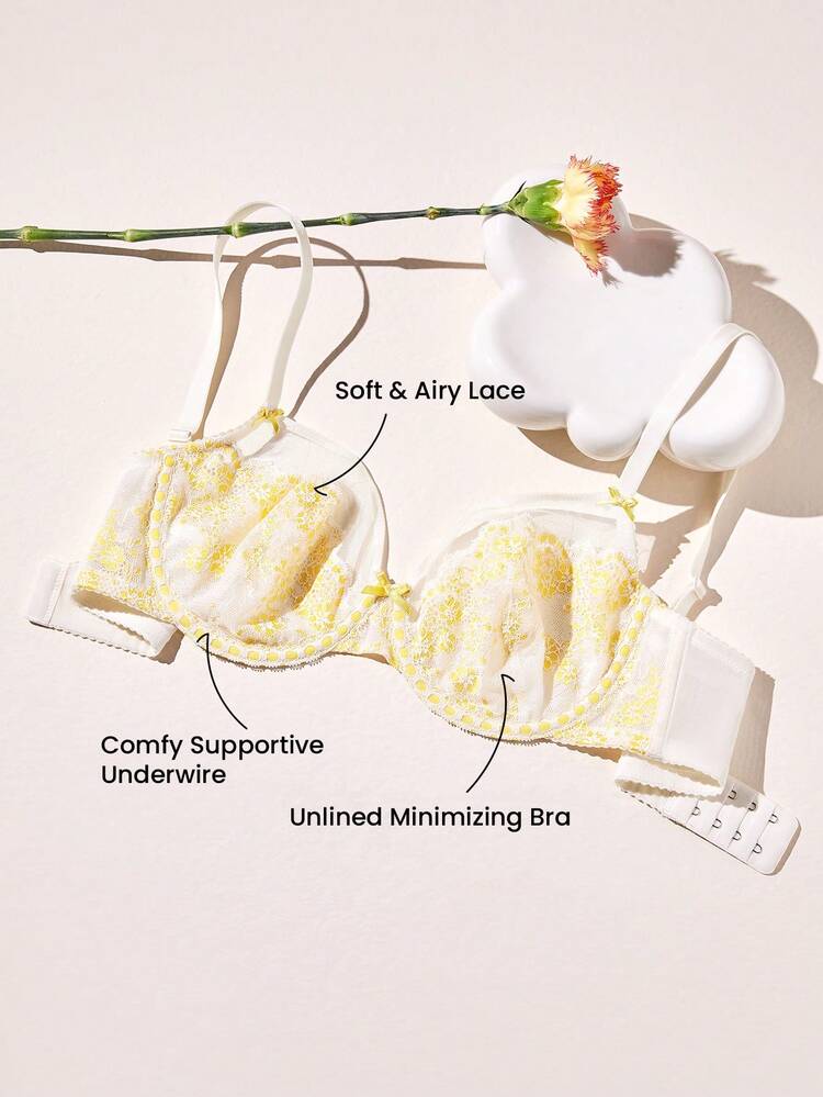 Minimizer Unlined Lace Bra