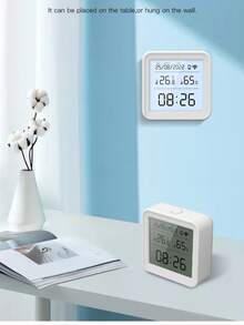 Teckwe 涂鸦 Wi-Fi 温湿度传感器 | 温湿度计，支持 App 远程控制，兼容 SmartLife，集成 Alexa 语音助手，智能家居背光，桌面级 ABS 材质（客户需自行准备三节 AAA 干电池。） - 多色 - 查看 7